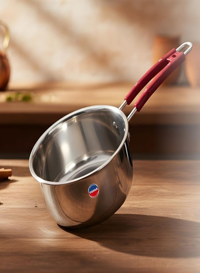TOSAA TSSP14 Stainless Steel Sauce PAN 14 CM,Premium Stainless Steel for The Modern Kitchen,Safe for Cooking All Types of Foods (1200 ml) - Image 1